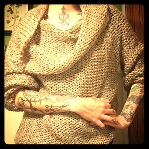 chunky knit cowl sweater